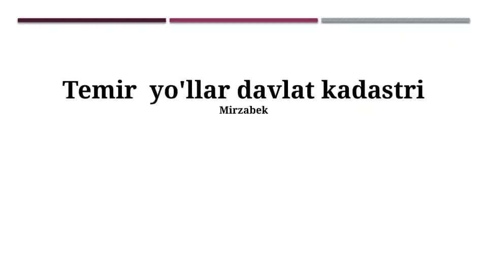 Temir yo'llar davlat kadastri