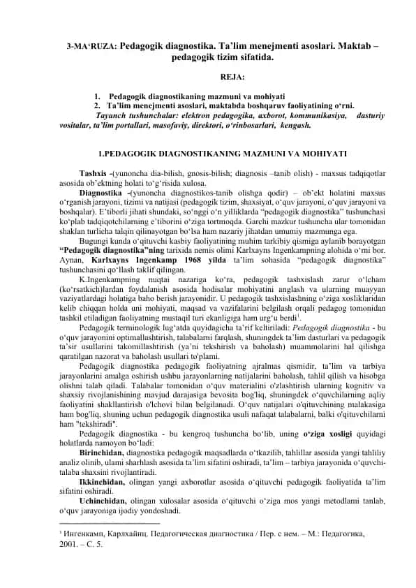 Pedagogik diagnostika