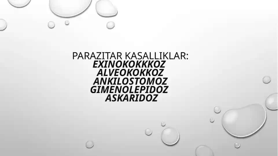Parazitar kasalliklar