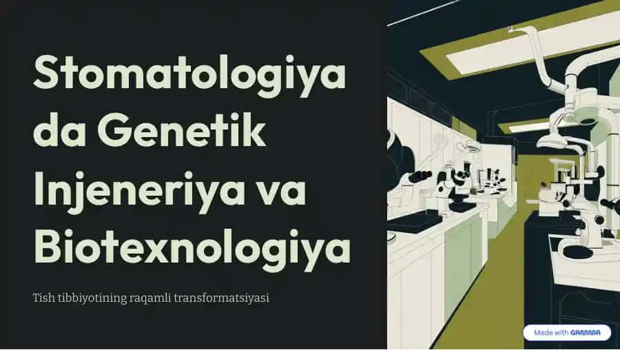 Tish Tibbiyotining Raqamli Transformatsiyasi