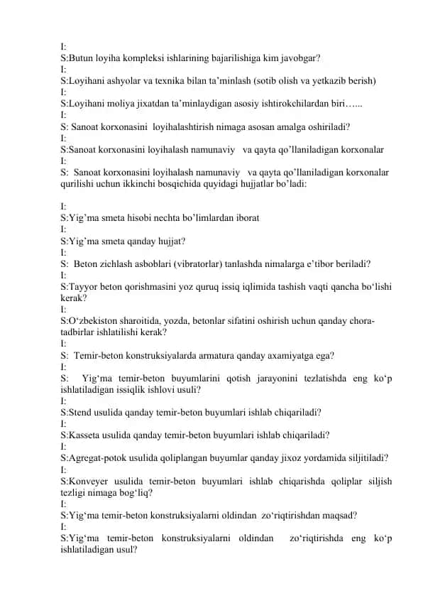 Sanoat korxonasi loyihalash