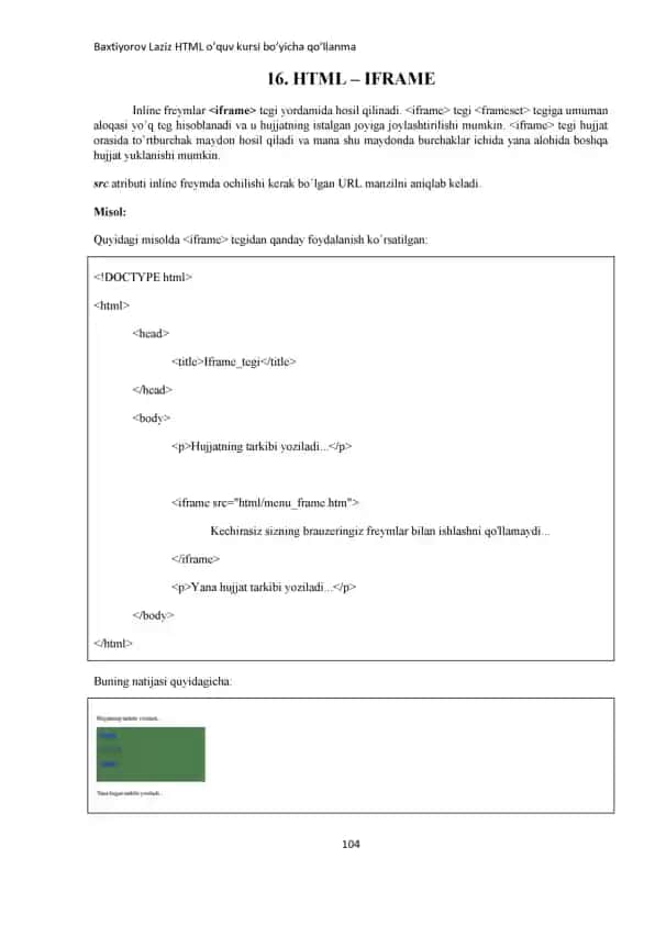 HTML - IFRAME