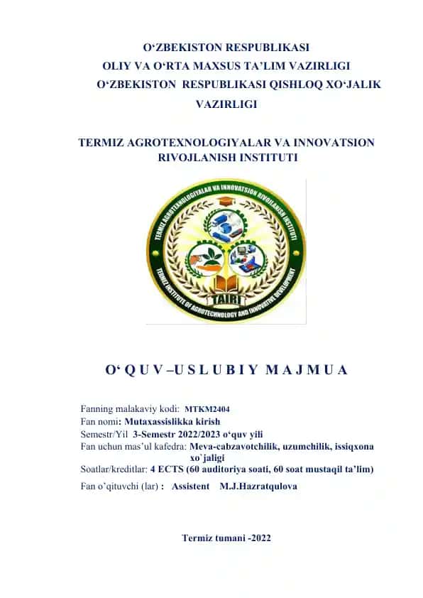 Mutaxassislikka kirish