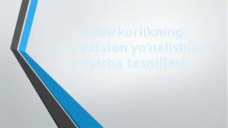 Innovatsion tadbirkorlik