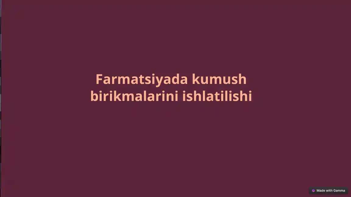 Kumush birikmalar