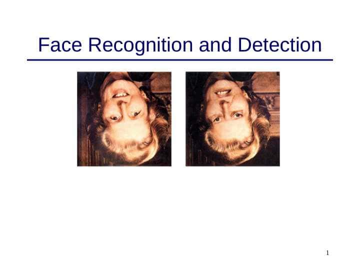 Face Recognition and Detection