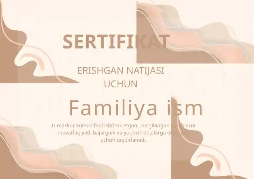 ERISHGAN NATIJASI UCHUN