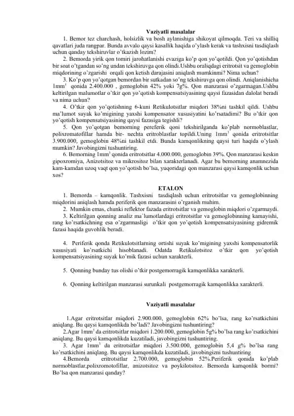 Bemorlik asoslari