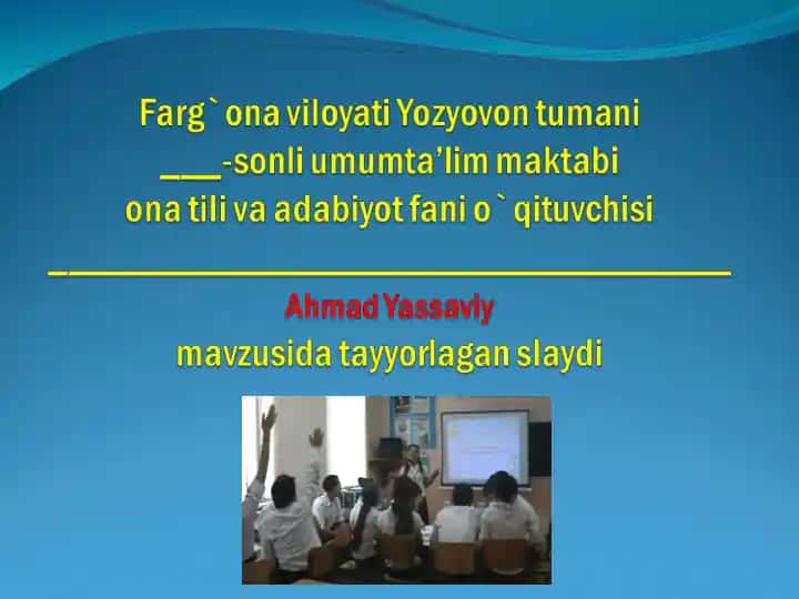 Ahmad Yassaviy hayoti