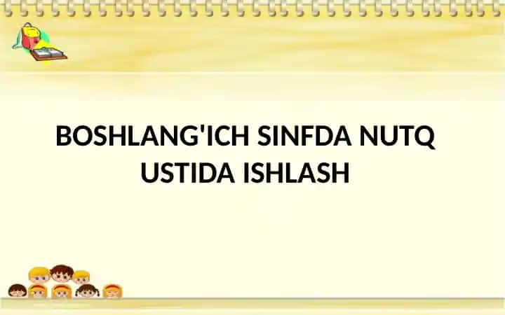 Nutq ustida ishlash