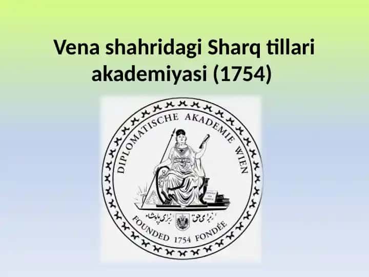 Vena shahridagi Sharq tillari akademiyasi (1754)
