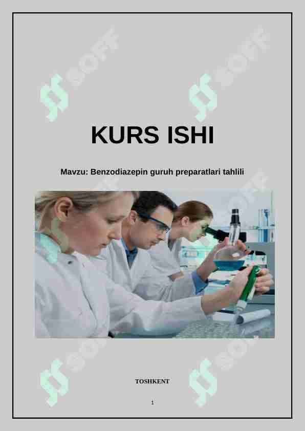 Benzodiazepin guruh preparatlari tahlili