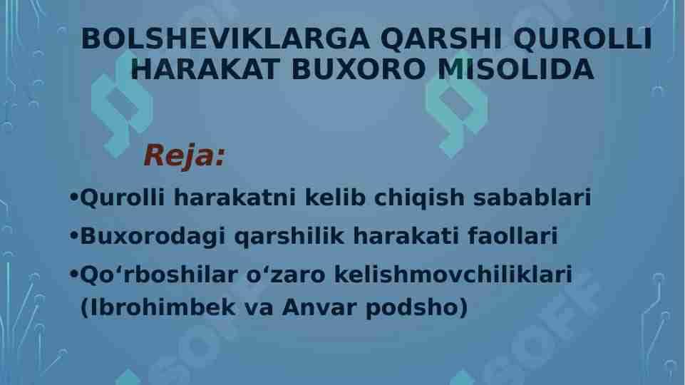 Bolsheviklarga qarshi qurolli harakat Buxoro misolida