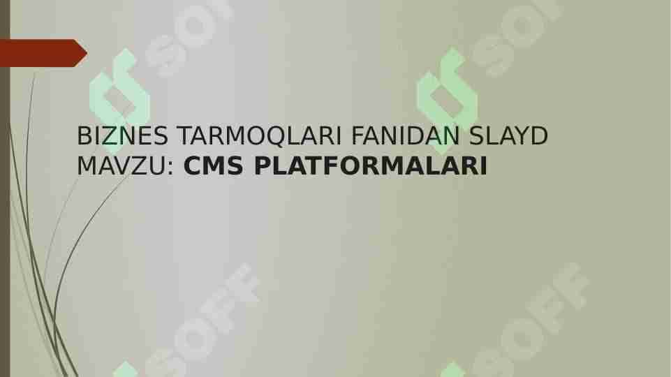 CMS PLATFORMALARI