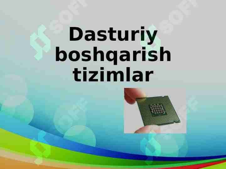 Dasturiy boshqarish tizimlar