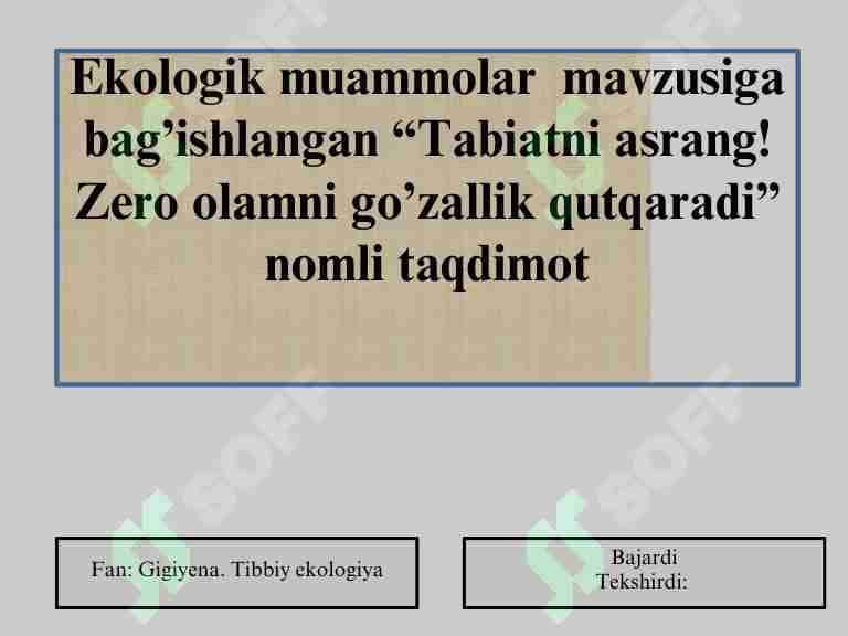 Ekologik muammolar