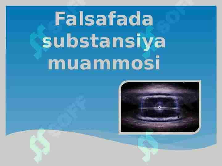 Falsafada substansiya muammosi