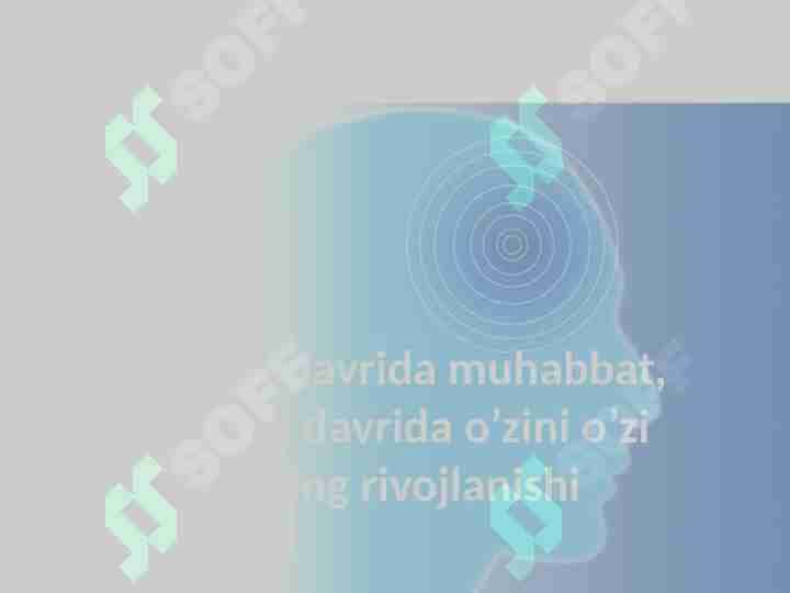 Ilk o’spirinlik davrida muhabbat, ilk o’spirinlik davrida o’zini o’zi anglashning rivojlanishi