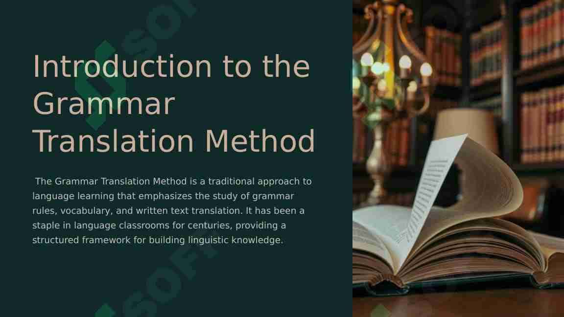 Introduction to the Grammar Translation Method