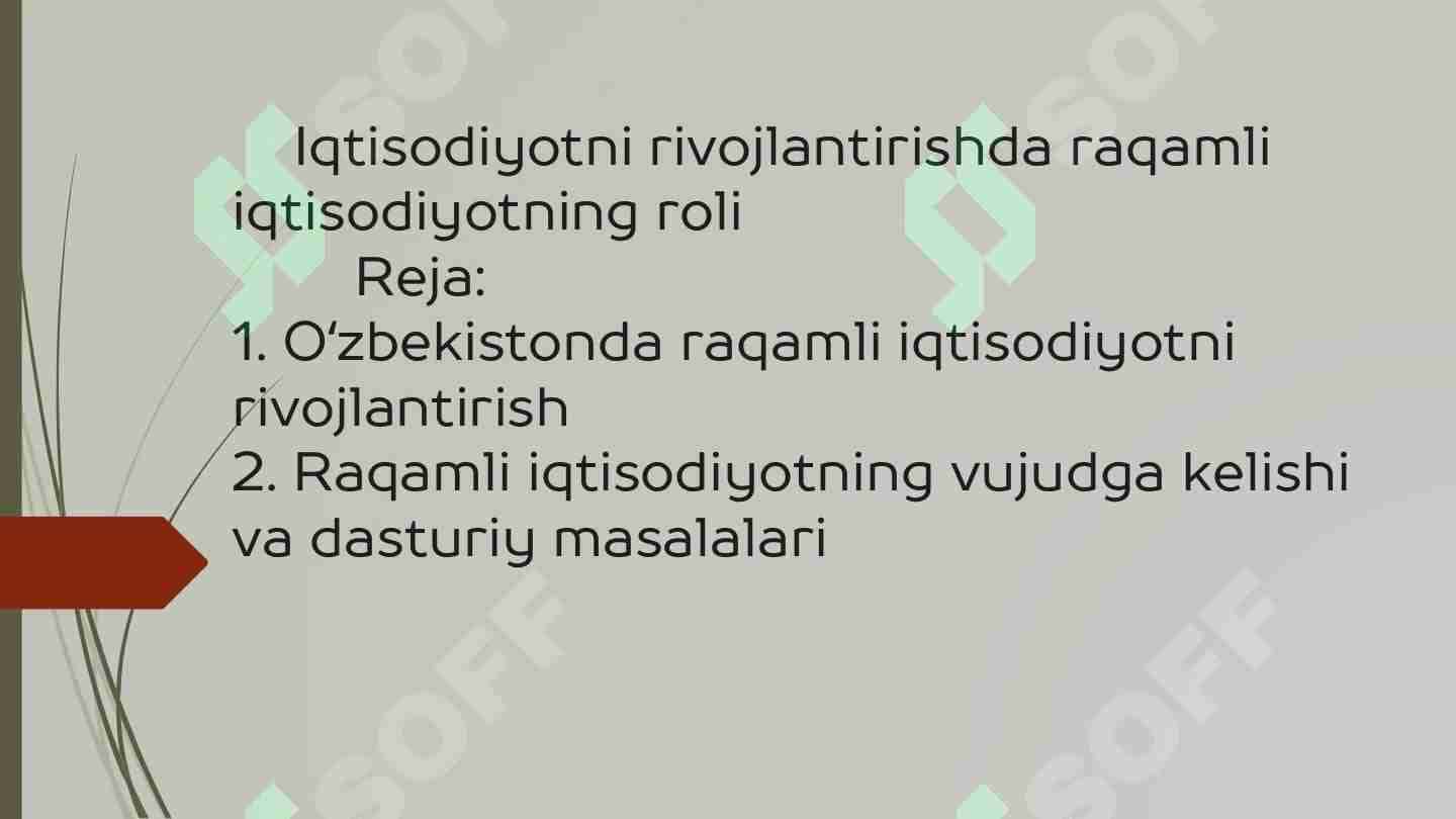 Iqtisodiyotni rivojlantirish