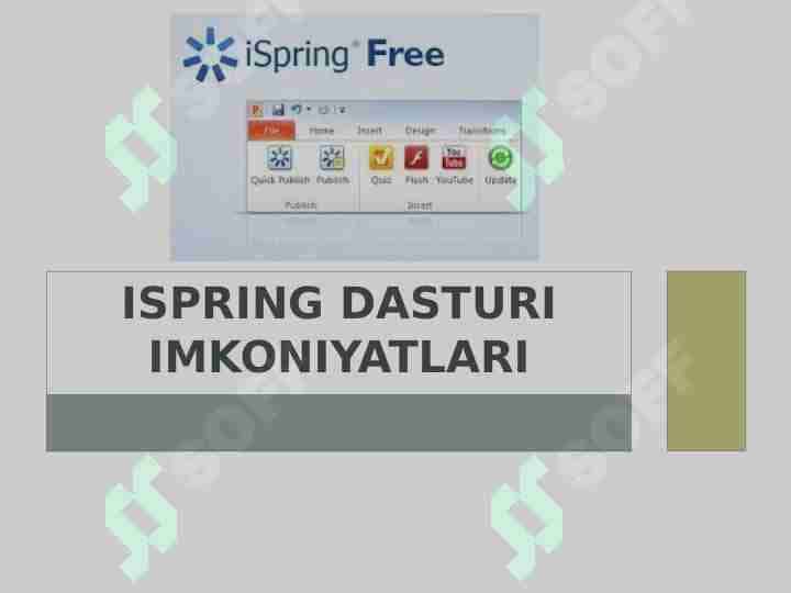 Ispring dasturi imkoniyatlari