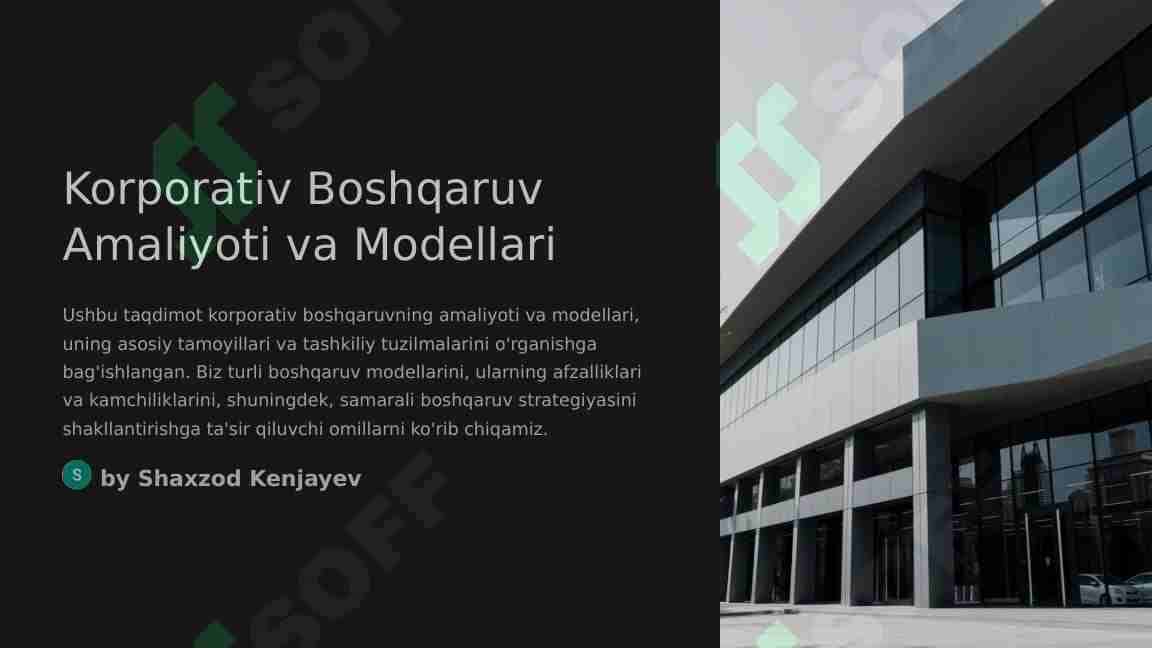 Korporativ boshqaruv