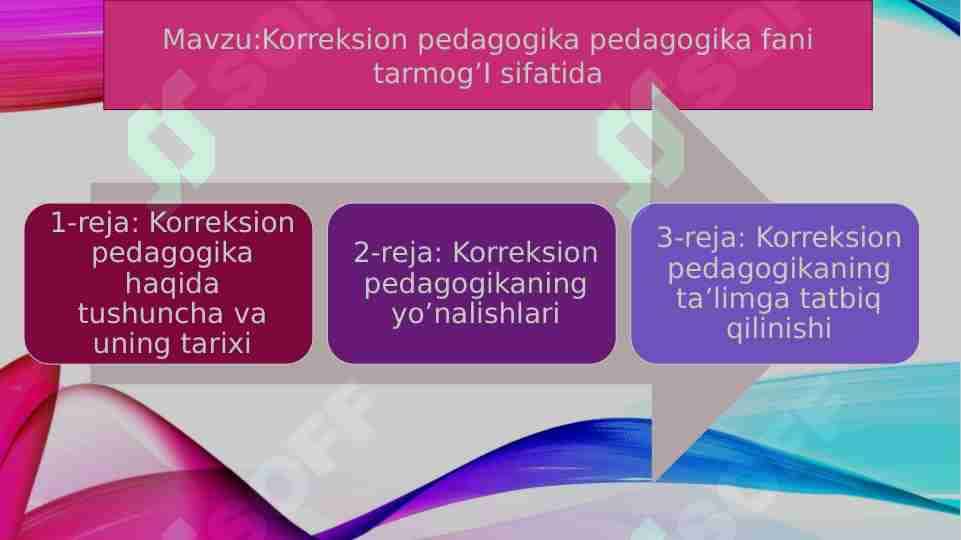 Korreksion pedagogika pedagogika fani tarmog’I sifatida