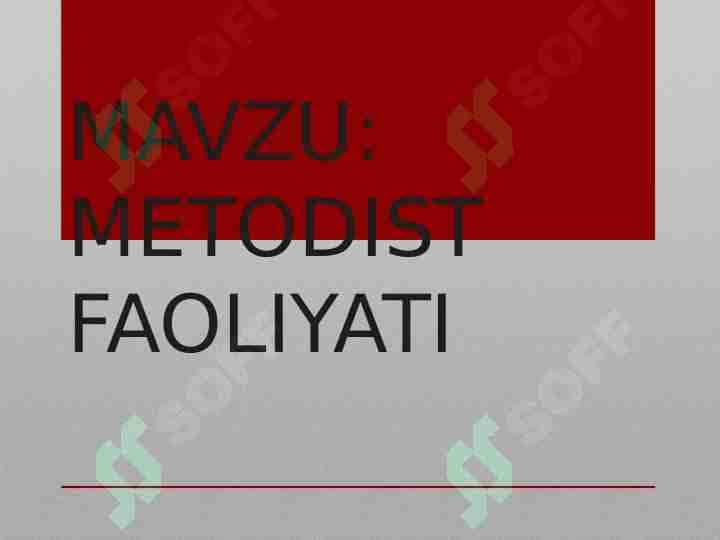 MMT da Metodist faoliyati