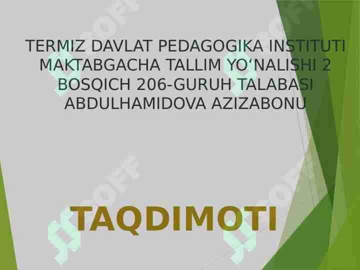 Maktabgacha taʼlim tashkiloti uslubchisi