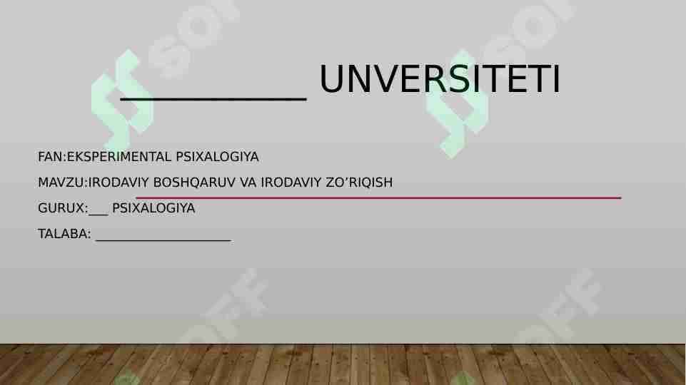 Irodaviy boshqaruv irodaviy zo'riqish