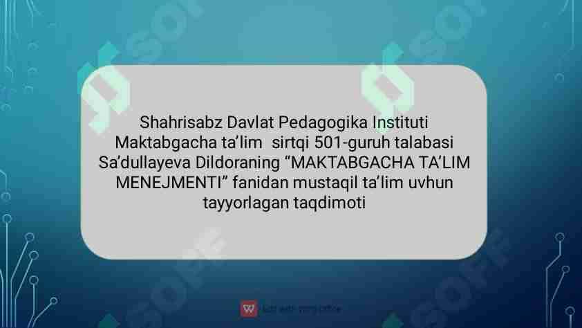 Boshqaruvdagi insoniy munosabatlar maktabi