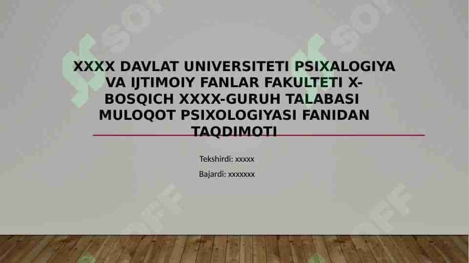 MEHNAT PSIXOLOGIYASI SOHALARI TIZIMI.