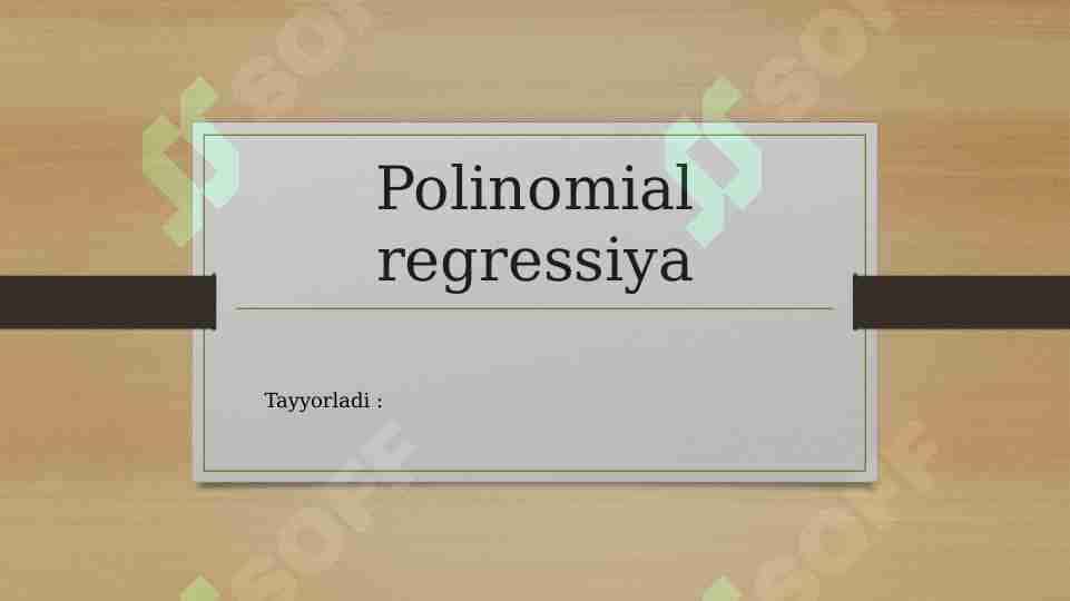 Polinomial regressiya