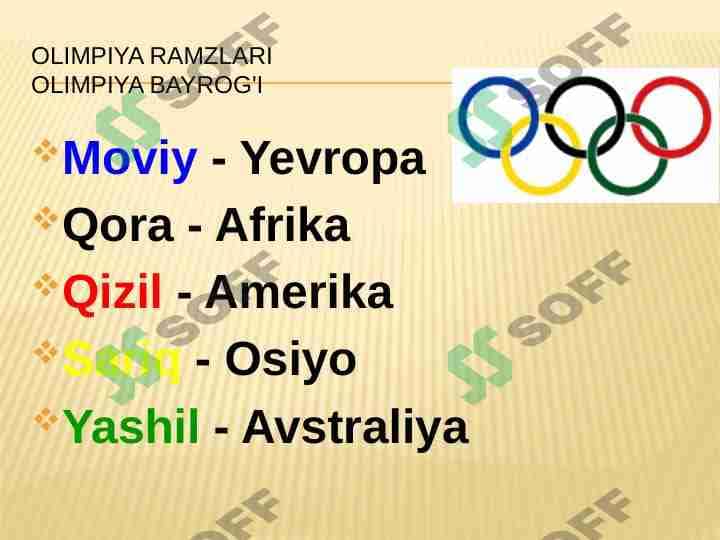 Olimpiya ramzlari Olimpiya bayrog'i