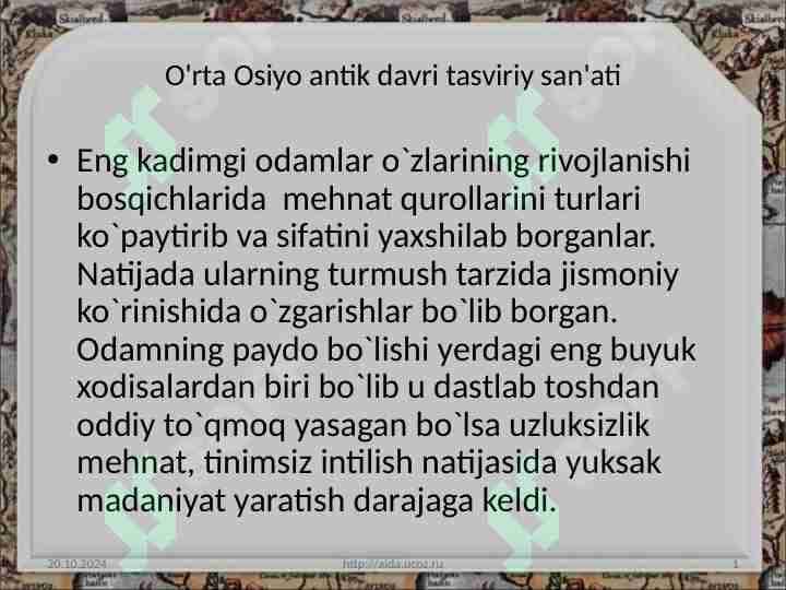 O'rta Osiyo antik davri tasviriy san'ati