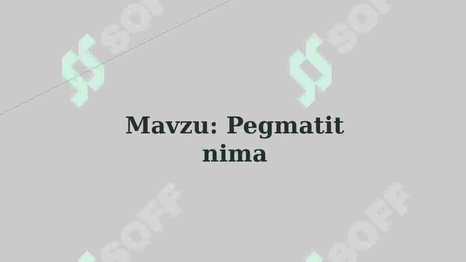Pegmatit nima