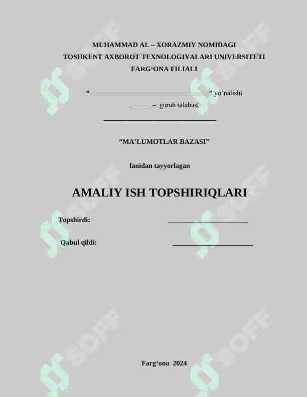 SQL tilida INDEX yaratish