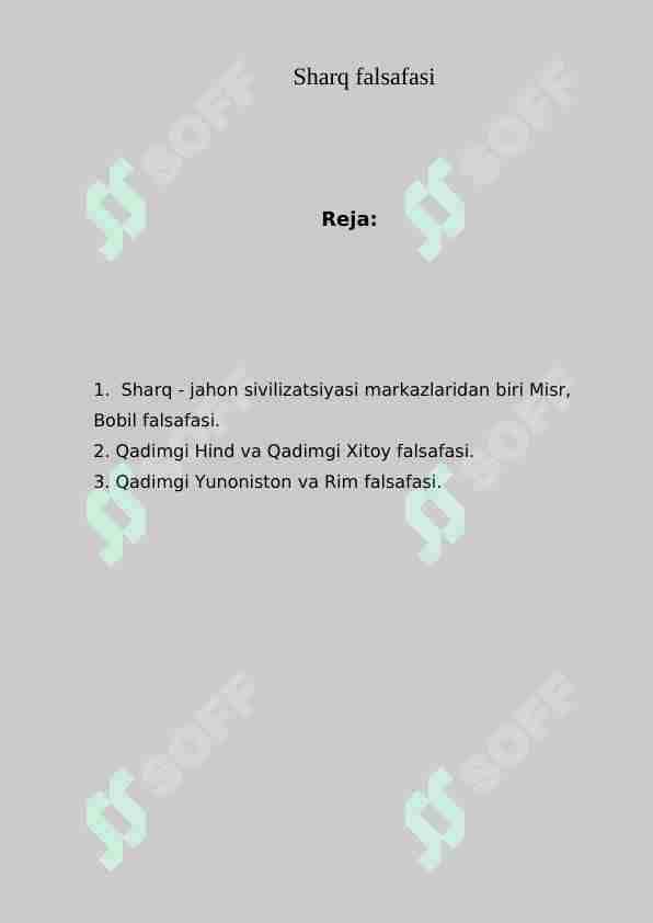 Sharq falsafasi