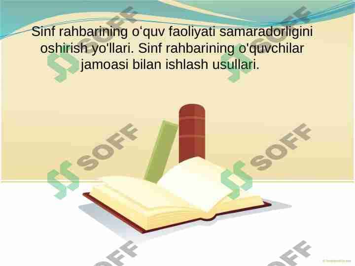 Sinf rahbarining o'quv faoliyati samaradorligini oshirish