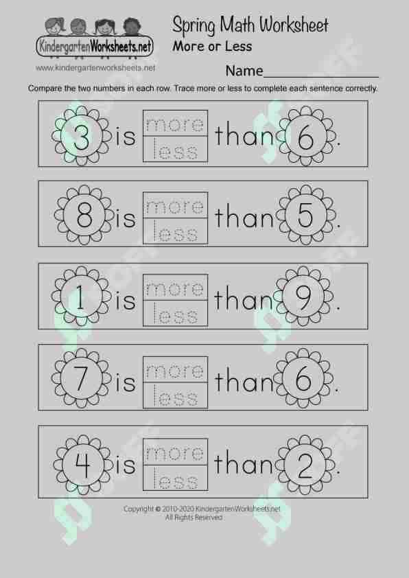 Spring Worksheets elementary