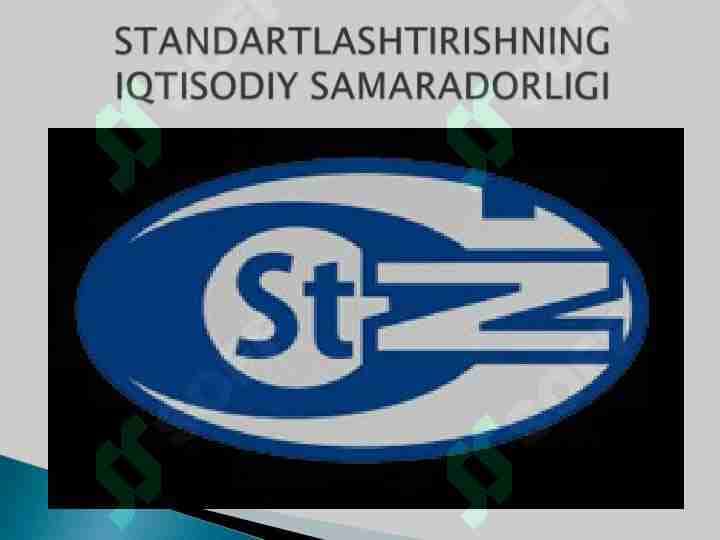 Standartlashtirishning iqtisodiy samaradorligi