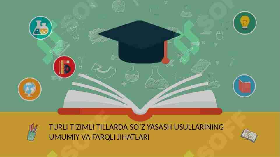 Turli tizimli tillarda so'z yasalish usullari