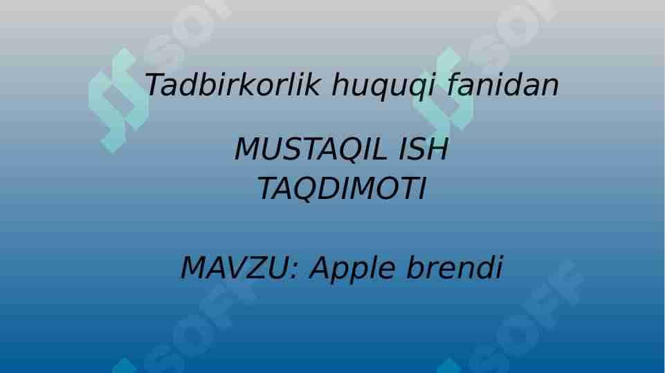 Apple brendi