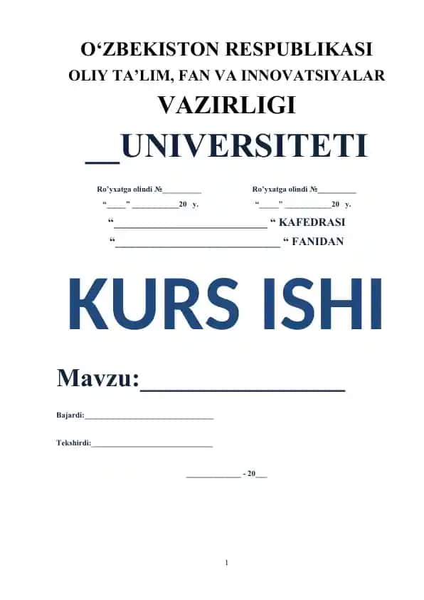 Kurs ishi "Maksimal va minimal narxlar"