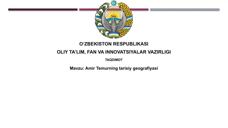 Amir Temurning tarixiy geografiyasi