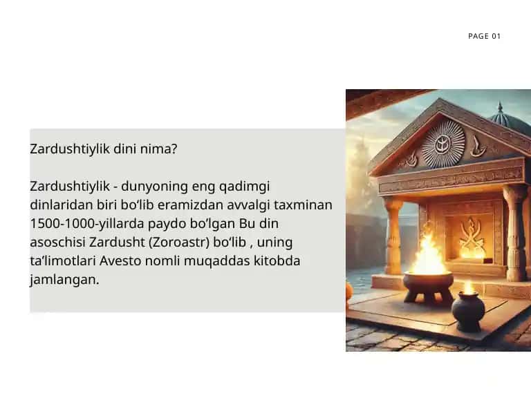 Zardushtiylikning asosiy g'o yalari