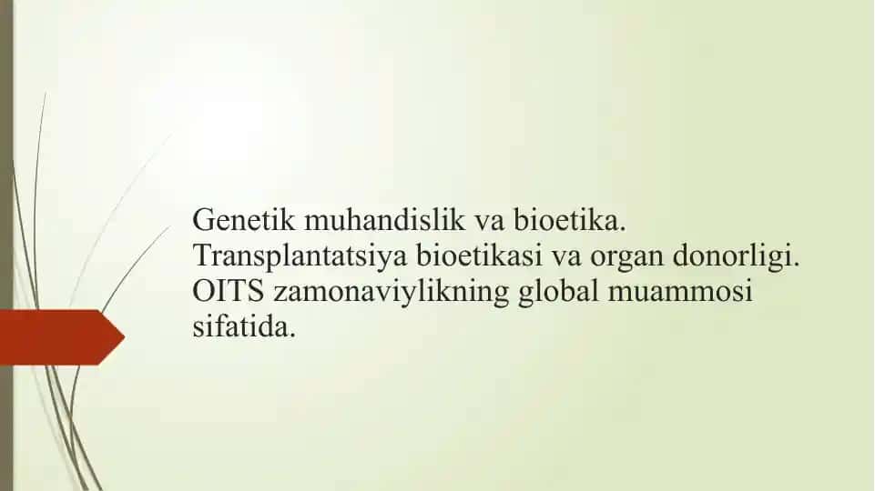 Tibbiy Genetika va Bioetika