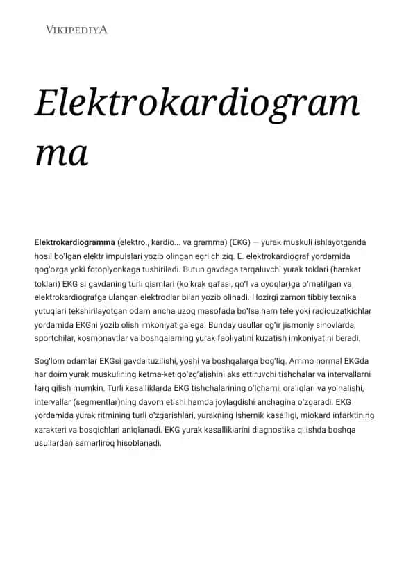 Elektrokardiogram