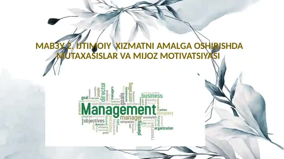Motivatsiya va Faoliyat