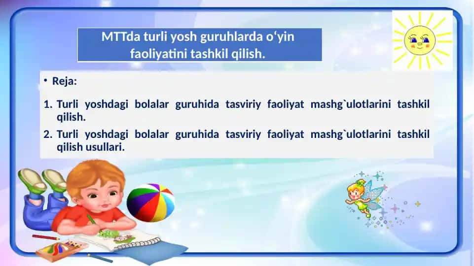 Tasviriy faoliyat mashg'ulotlari